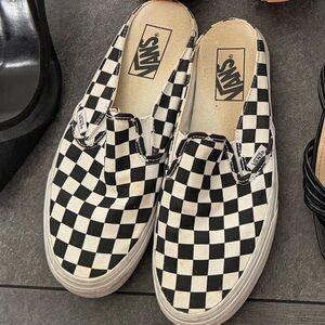 Vans Checkerboard Slip-On Sneakers - Black & White